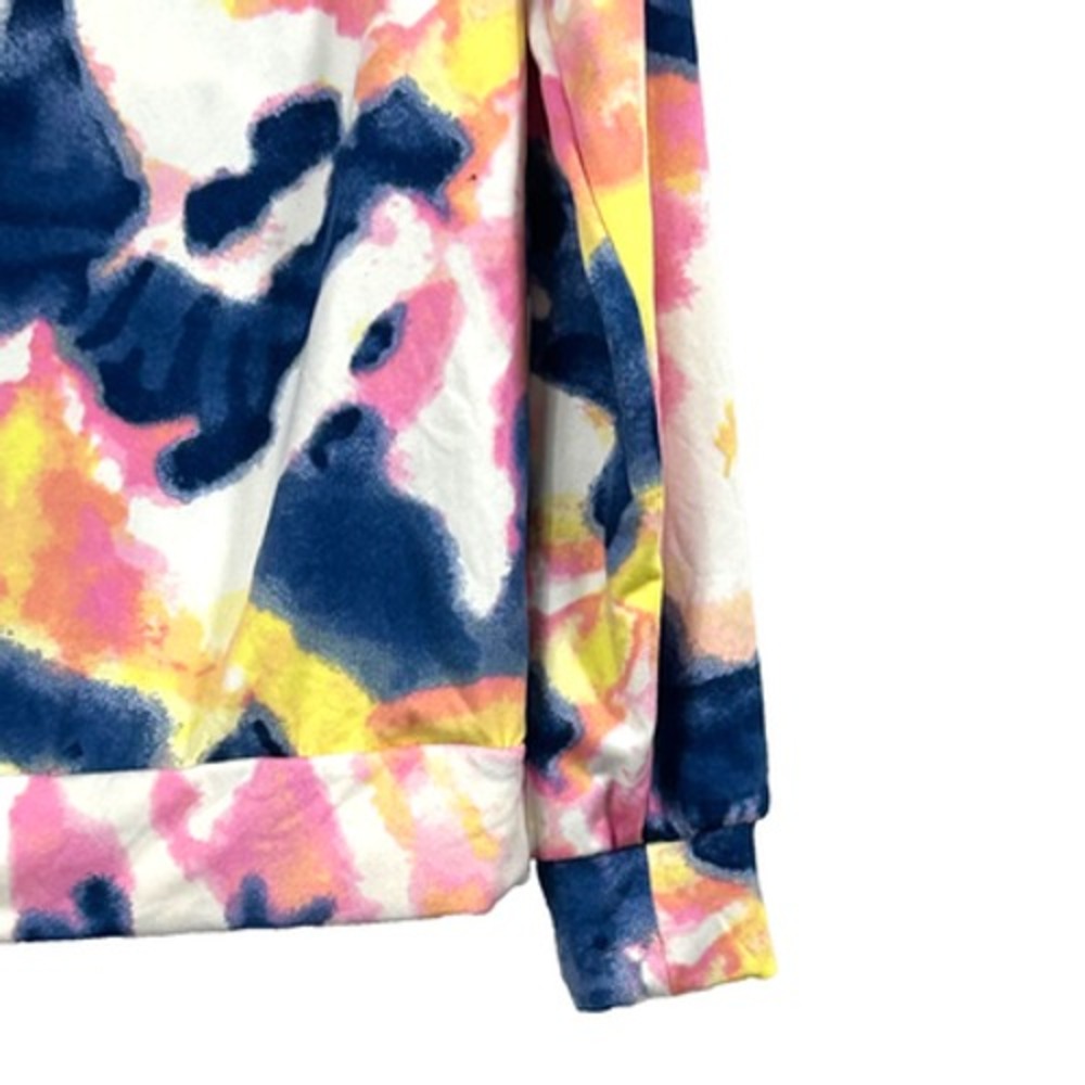Bobbie Brooks Sweatshirt Womens Small‎ Multicolor Tie Dye Quarter Zip Pullover - Picture 2 of 9